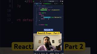 ReactJS Props for beginners  Part 2 reactjs reactjstutorial [upl. by Milde]