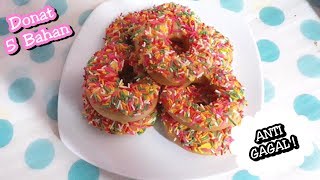 RESEP DONAT CUMA PAKAI 5 BAHAN [upl. by Eugor]