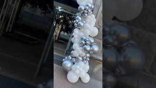 SilverampWhite Balloon Garland balloonsonline balloonideas balloongarland [upl. by Marco]