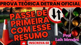 RESUMO da semana para passar de Primeira dicas detran macetes teorico aprovação primeira 1k [upl. by Lael793]