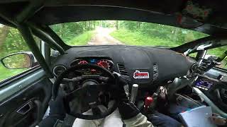 Ford Fiesta ST rally car onboard  2022 Southern Ohio Forest Rally  SS17 Bolster Hollow [upl. by Uttasta]