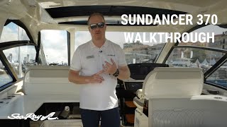 Sea Ray 370 Sundancer  2024 Model Walkthrough In Cannes [upl. by Macswan54]