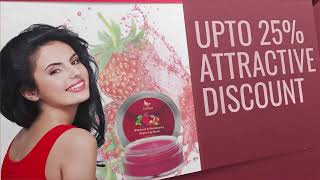 Feodora Organic 100 Herbal lip balm  Winter Special 25  Discount STRAWBERRY amp BEETROOT 15G [upl. by Gunar]