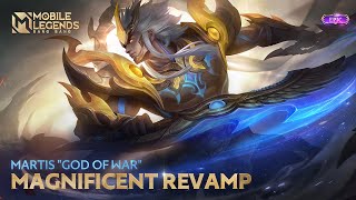 Revamped Skin  Martis quotGod of Warquot  Mobile Legends Bang Bang [upl. by Sauncho456]