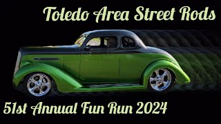 Toledo Area Street Rods 51st Annual Fun Run 2024 Holland OH at Club 16 Ballfield [upl. by Ahsetan214]