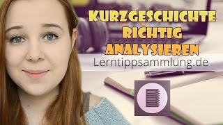 Eine Kurzgeschichte analysieren  Lerntippsammlungde [upl. by Sheng]