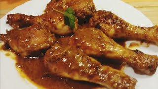 Recette Pilons de Poulet à la poêle  افخاض الدجاج في المقلاة 팬 로스트 치킨 [upl. by Nomma]