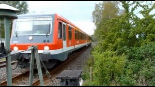 Wendlandbahn  1 Mai 2010 in Dannenberg und Dahlenburg Wärterbediente Bahnübergänge [upl. by Dnalevets]