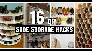 16 DIY Shoe Storage Hacks [upl. by Mab]