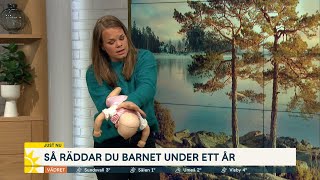 Så gör du när någon sätter i halsen – tips som räddar liv  Nyhetsmorgon TV4 [upl. by Snow]