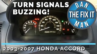 2003  2007 Honda Accord Turn signal not working buzzing noise Replace turn signal Relay  Flasher [upl. by Ihcelek895]