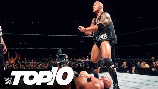 Iconic Rock vs “Stone Cold” rivalry moments WWE Top 10 Nov 28 2021 [upl. by Yelak]