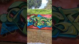 VERY UNIQUE GRAFFITI PIECE 😧 graffitiart graffiti shorts [upl. by Harewood]