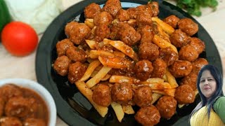 Finger fries and Veg manchurian gravy recipe  French fries  Veg Manchurian recipe [upl. by Aken]