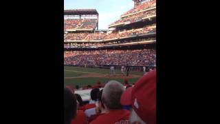 Mike Trouts first at bat in Philadelphia [upl. by Angadreme]