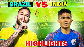 BRAZIL vs INDIA  Final FIFA World Cup 2024  NEYMAR vs SUNIL  PES Gameplay [upl. by Ecnedurp958]