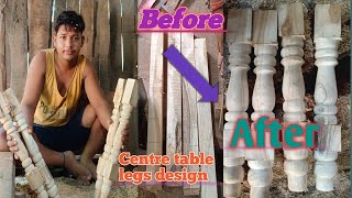 Centre Table  Tea Table Legs Design  Wood Turning Lathe Machine  Simpleboyrajesh [upl. by Llenrap]