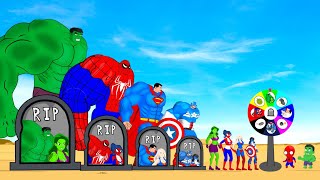 Rescue SUPERHERO All Family HULK amp SPIDERMAN SUPERMAN CAPTAIN  Back from the Dead SECRET  FUNNY [upl. by Eniamret]