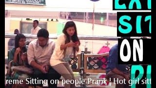 Extreme Sitting on people Prank ¦ Hot girl sitting On guys gets best reaction in 2017 [upl. by Aihseit215]