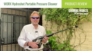 WORX Hydroshot Portable Pressure Cleaner Review  Gardening Products Review [upl. by Nirrac]