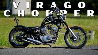 THE REVEAL  Yamaha Virago XV 250  CHOPPER BOBBER BUILD [upl. by Corie]