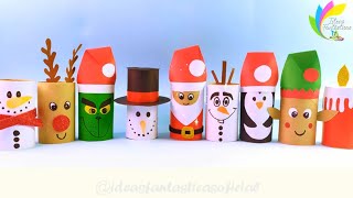 🎅12 ADORNOS NAVIDEÑOS CON TUBOS DE PAPEL HIGIÉNICO MUY FÁCIL  🎄MANUALIDADES NAVIDEÑAS 2020 [upl. by Ttevy]