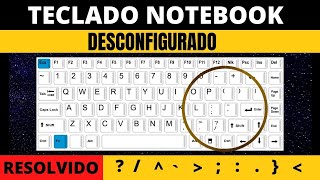 TECLADO DESCONFIGURADO VEJA A SOLUÇÃO [upl. by Yrrot]