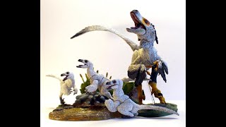 Creative Beast Studio  Beasts of the Mesozoic White Raptor Adult and Nestlings [upl. by Treblig751]