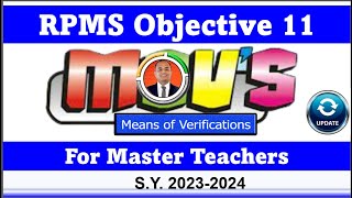 MOVs for RPMS Objective 11 for Master Teachers Work with Colleague in Analyzing Data SY 20232024 [upl. by Noemys479]