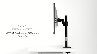 M VESA Deskmount Officeline Single Installation video [upl. by Siwel]