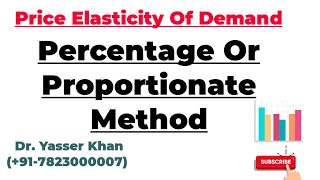 Elasricity Of Demand  Percentage Method  Proportionate Method  Methods To Measure Price Elasticit [upl. by Delaney681]