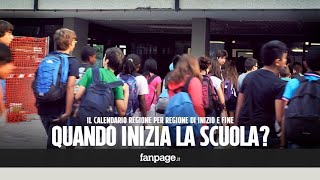 Quando inizia la scuola Ecco il calendario con le date e le festività Regione per Regione [upl. by Waterman]