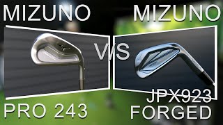 Mizuno Pro 243 vs Mizuno JPX923 Forged FULL Forgiveness Review [upl. by Yliram]