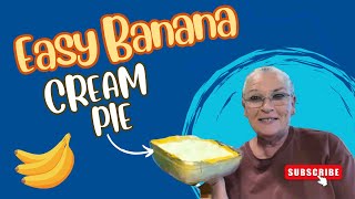 Easy Banana Cream Pie Recipe from Scratch  Homemade Whipped Cream Topping [upl. by Hodess]