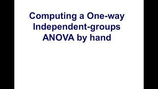 Master One Way ANOVA StepbyStep Guide [upl. by Aseek]