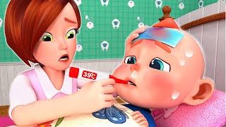 Baby Got Sick  Fake Mommy  Taking Care of Baby  Rosoo Nursery Rhymes amp Kids Songs [upl. by Sedrul]