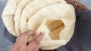 Easy Homemade Lebanese Pita Bread Recipe [upl. by Ginni205]