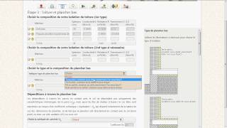 RT2012 Saisie de la composition de toiture et du plancher bas [upl. by Tama]