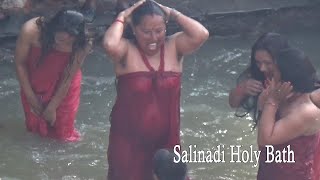 Salinadi mela mass holy bath latest  Hindu womens in Nepal [upl. by Cherianne]