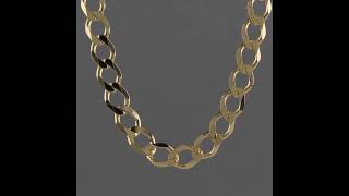 9ct Yellow Gold Solid Classic Wide Link Curb Chain  52mm [upl. by Nicholl70]