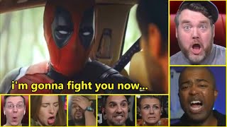 CAR FIGHT Deadpool vs Wolverine  Deadpool amp Wolverine 2024 Reaction Compilation [upl. by Foscalina]