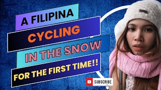 Did I survive😲  My first cycling in the snow [upl. by Aneet]