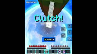 Minecraft Bedrock Insane Clutch Against Bot shorts minecraft minecraftshorts minecraftbridge [upl. by Wattenberg40]