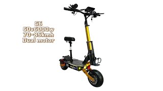 60v 6000w 30ah 40ah dual motor electric scooter7585kmh C Sharp shock absorberelectric scooter [upl. by Schaaff]