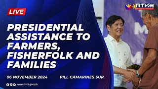 Presidential Assistance to Farmers Fisherfolk and Families in Camarines Sur [upl. by Ialda832]