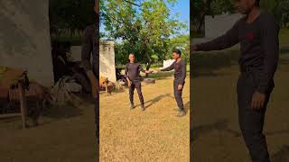 Knife attack skills amp Counter attack challenge by vino thakur amp champs viralshortsyoutubeshorts [upl. by Anglo230]