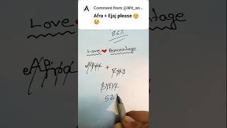 Love percentage ❤️shortvideo subscribe name comment like and subscribe [upl. by Nesnar859]