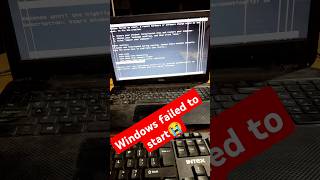 Windows failed to start  how to fix windows error  dump error  fetal error windows shorts win [upl. by Nuawaj185]