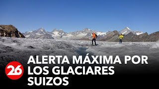 Alerta máxima por los glaciares suizos [upl. by Xirtaeb]