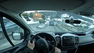 Courchevel ski resort  Moutiers Winter driving French alps Renault Traffic cockpit POV part 1 [upl. by Isidore]